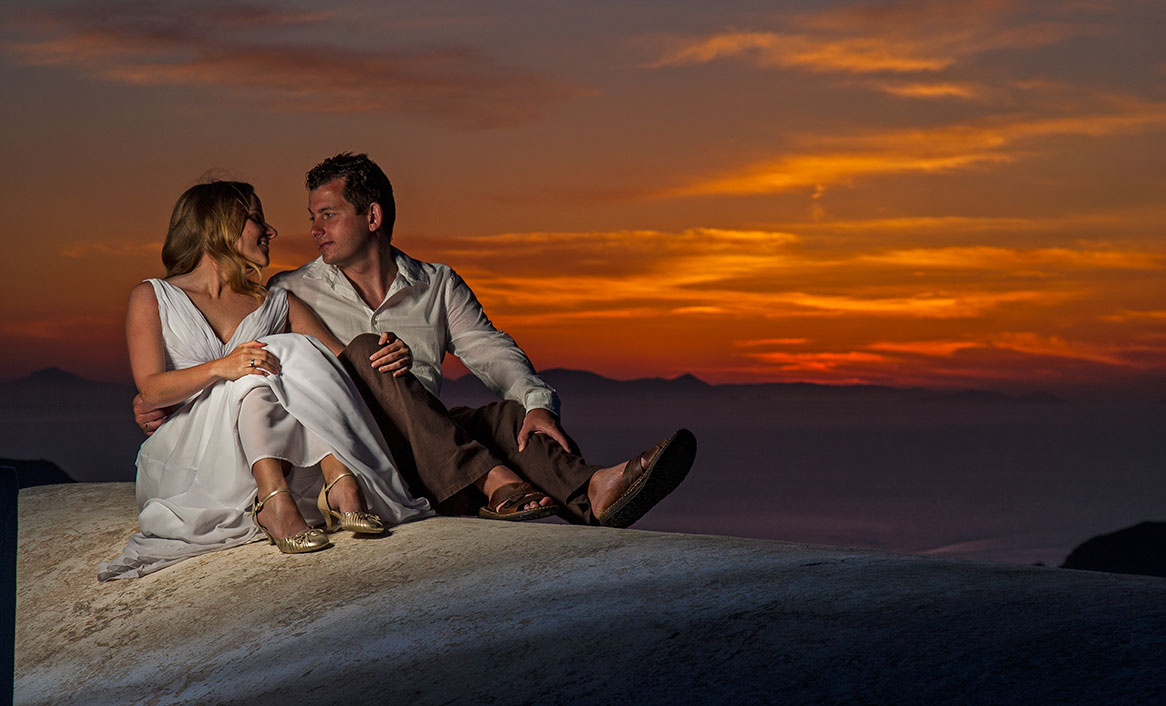 Imerovigli Santorini wedding photography & video