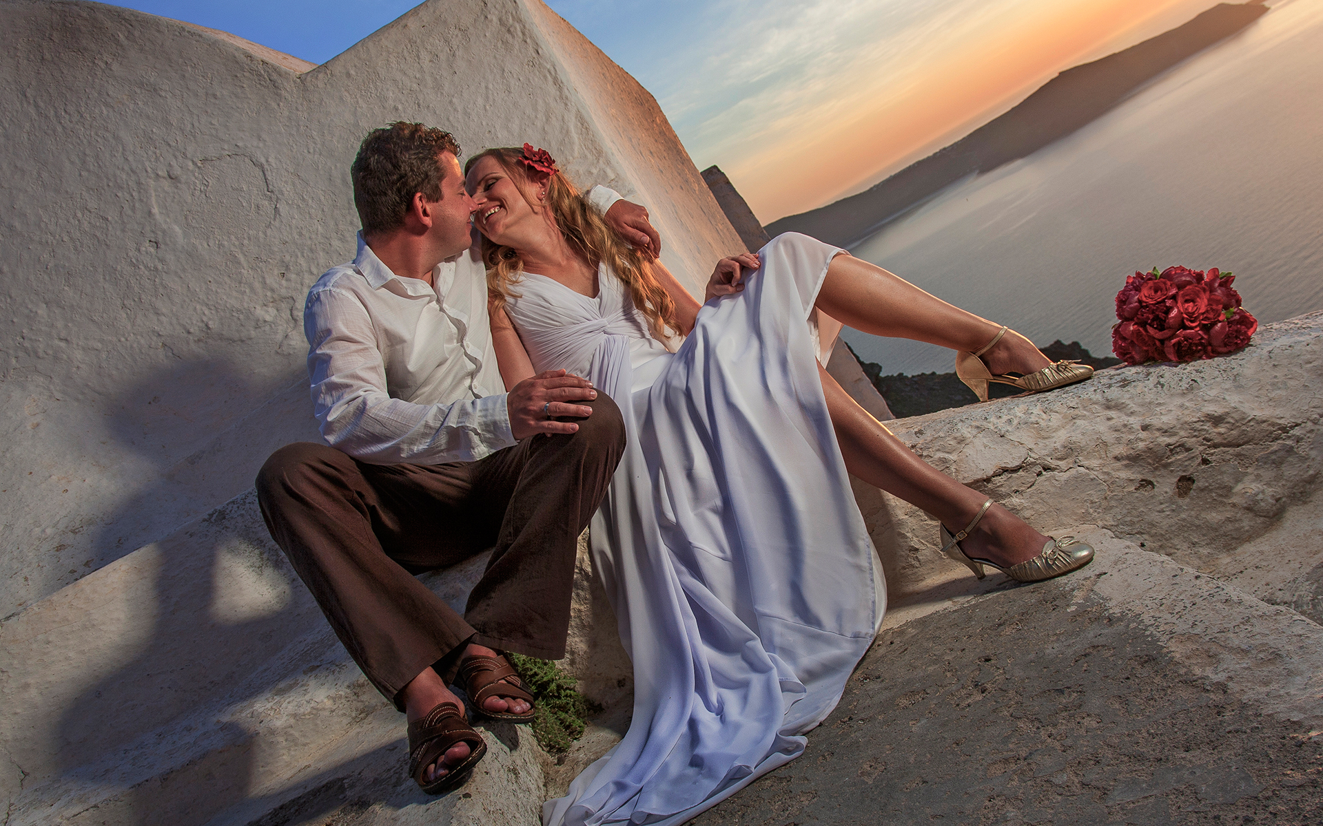 Imerovigli Santorini wedding photography & video