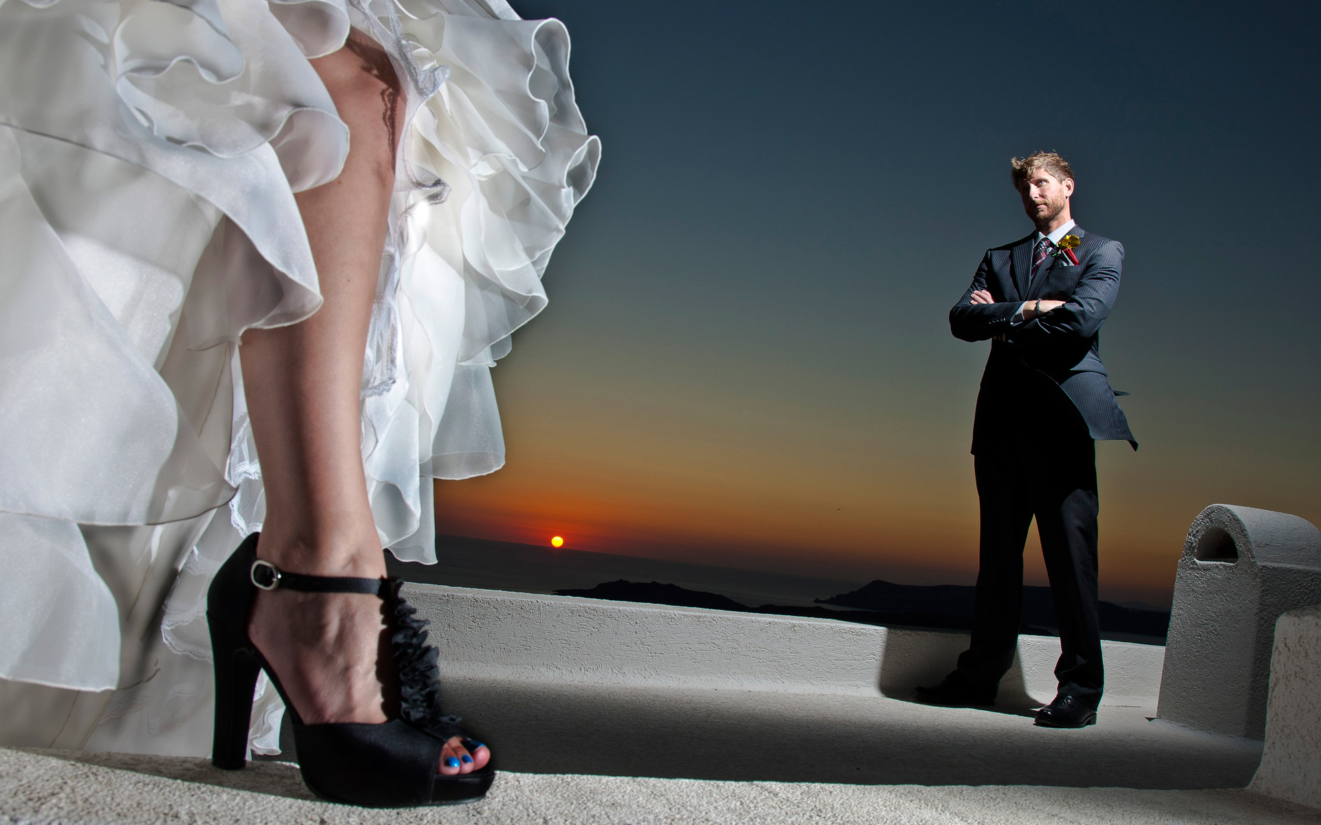 Santorini wedding photograph