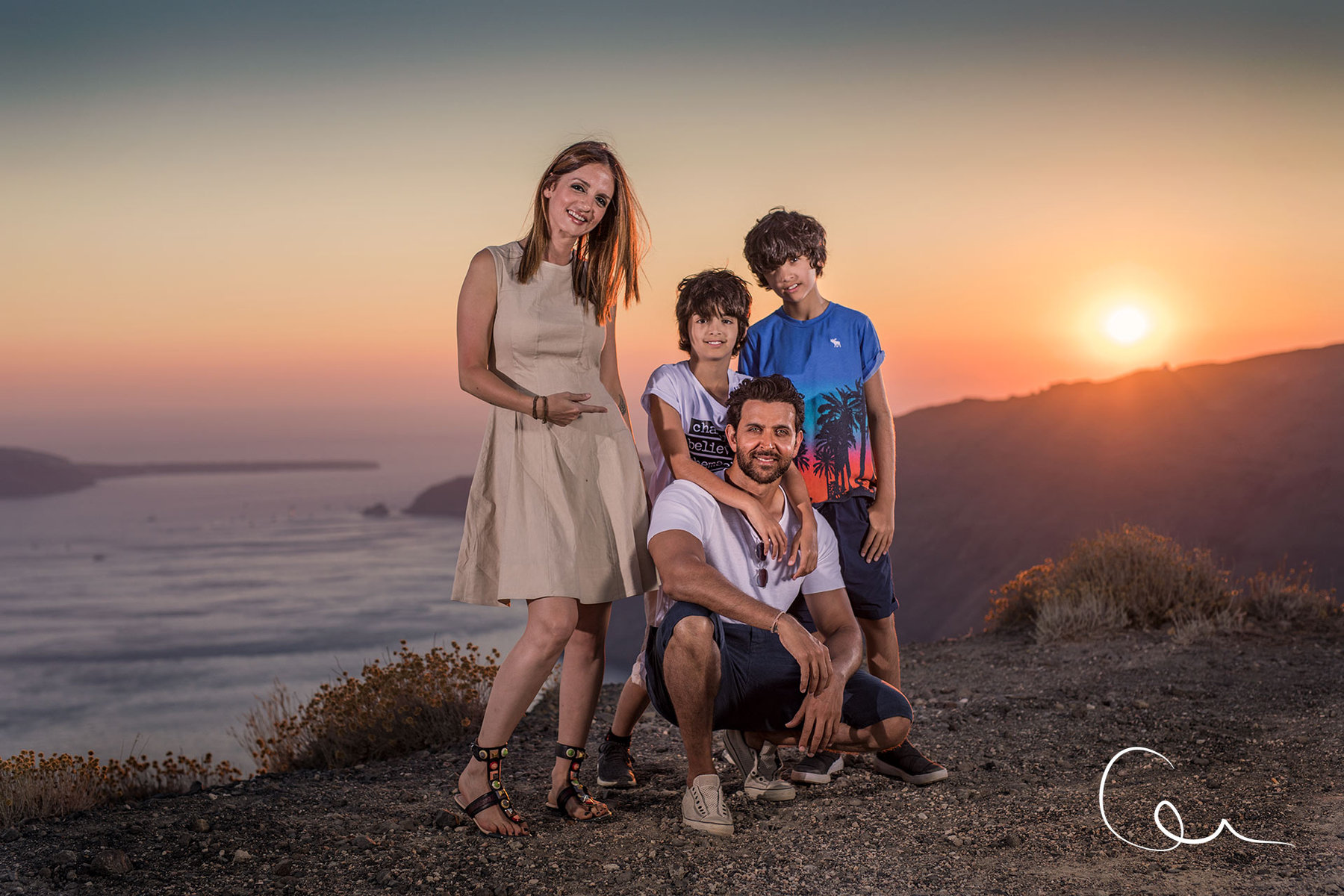 family photography Santorini